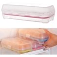 thumbnail image 2 of 2 piezas de bandejas de plástico para huevos para refrigerador, bandeja para huevos diabólica, 2 of 4