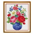 thumbnail image 2 of Kits de Punto de Cruz Estampados Gloria Jarrón de flores 11CT Patrones de inicio para principiantes o adultos, 2 of 9