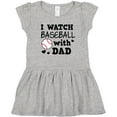 thumbnail image 3 of Inktastic I Watch Baseball with My Dad Girls Toddler Dress, 3 of 5
