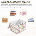 thumbnail image 6 of Yayeee Collapsible Cube Storage Bin with Lid Fabric Closet Decorative Basket with Handles, Various Vegetables Pattern, 6 of 7
