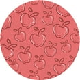 thumbnail image 1 of Ahgly Company Indoor Round Patterned Ferrari Red Area Rugs, 5' Round, 1 of 6