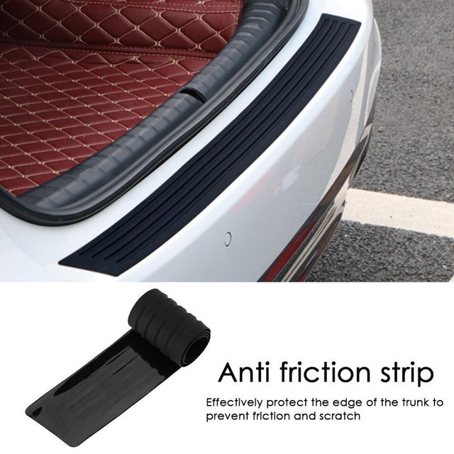 Protector De Entrada De Puerta De Camión De Coche Protector de entrada de puerta de maletero de goma de 35,8 pulgadas + cinta de doble cara para coche SUV