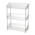 thumbnail image 1 of Organizador de encimera de baño, soporte para cosméticos, estante multiusos, organizador de maquillaje para tocador, lápiz labial, mostrador de baño 3 niveles, 1 of 7