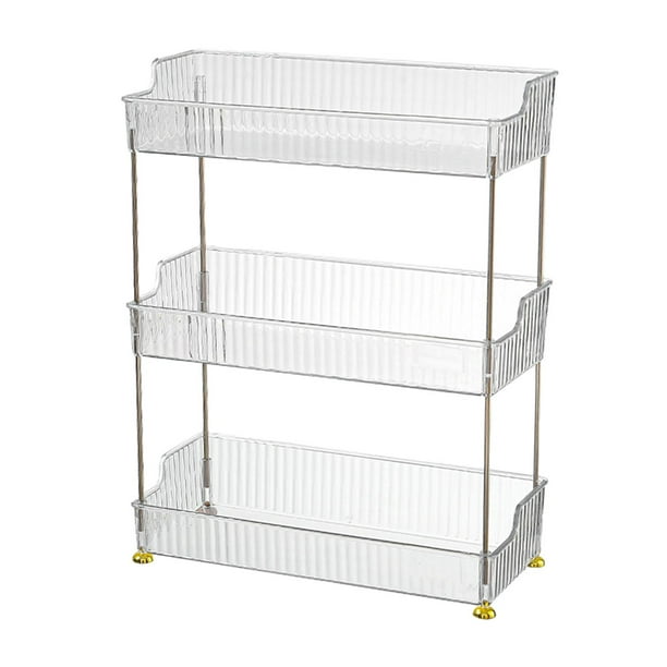 Organizador de encimera de baño, soporte para cosméticos, estante multiusos, organizador de maquillaje para tocador, lápiz labial, mostrador de baño 3 niveles