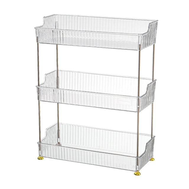 Organizador de encimera de baño, soporte para cosméticos, estante multiusos, organizador de maquillaje para tocador, lápiz labial, mostrador de baño 3 niveles
