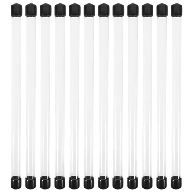 12Pcs Acrylic Incense Storage Tube Portable Incense Stick Holder Tube Container Clear Incense Tube