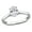 White, variant on Women's 1ct TW Lab-Grown Diamond Sterling Silver Solitaire Engagement Ring
