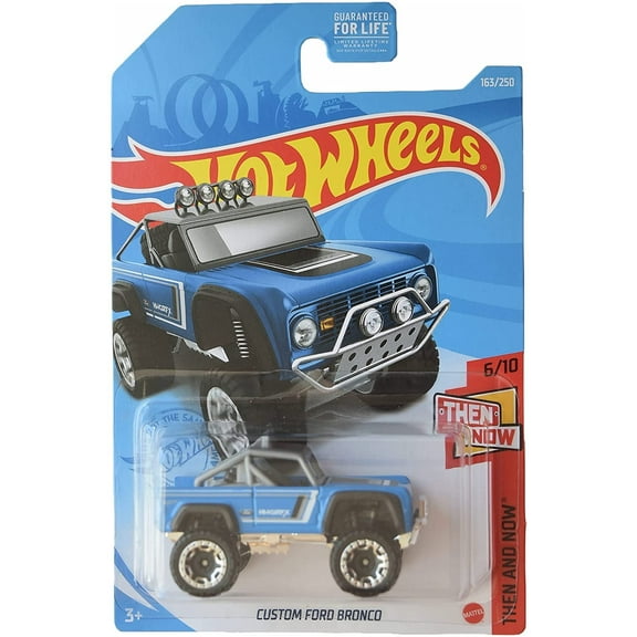 Hot Wheels Custom Ford Bronco (Blue) 2021 Then and Now