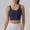 Blue, variant on High Impact Sports Bras for Women Racerback Running Bra Wide Strap Wireless Support Workout Crop Tank Tops Comfortable Push Up No Underwire Full Coverage Seamless Stretch Padded Bra Navym