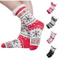 thumbnail image 7 of Lovskoo Women Christmas Slipper Fuzzy Socks Fluffy Cozy Winter Warm Soft Thick Comfy Fleece Non Slip Home Socks Watermelon Red, 7 of 7