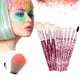 thumbnail image 2 of Juego de 10 brochas de maquillaje portátiles, brochas, brochas para sombras de ojos, 2 of 4