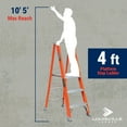thumbnail image 5 of Louisville Ladder 4-Foot Fiberglass Platform Step Ladder, 300-Pound Load Capacity, Type IA, FXP1704, 5 of 13
