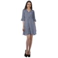 thumbnail image 2 of Moomaya Poly Crepe Printed Drawstring Mini Dress Plus Size WoMen's Shirt Dresses, 2 of 4