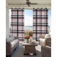 thumbnail image 4 of Pink Black Plaid Blackout Curtains 45 Inches Long for Bedroom, Farmhouse Pink Black Checkered Thermal Insulated Room Darkening Black Out Window Curtain Panels Grommet Drapes for Living Room, 4 of 8