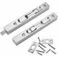 thumbnail image 1 of Pieces Concealed Door Latch, 15cm Sliding Door Latches, 304 Stainless Steel Concealed Latch, Door Flush Bolt for All Types of Wooden Doors, 1 of 4