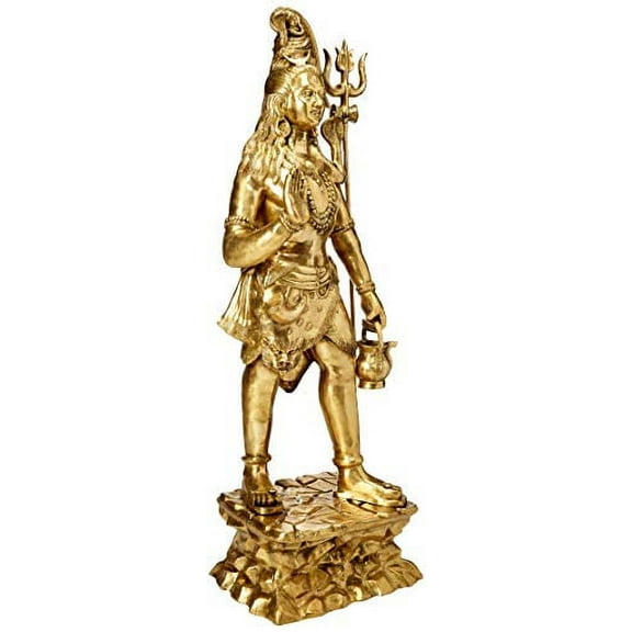 Exotic India Super Large Size Standing Lord Shiva with Kamandalu