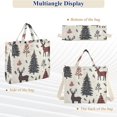 thumbnail image 6 of FORMRS Womens Corduroy Tote Bag Crossbody Shoulder Handbag with Pocket, Beige Christmas Forest, 6 of 7