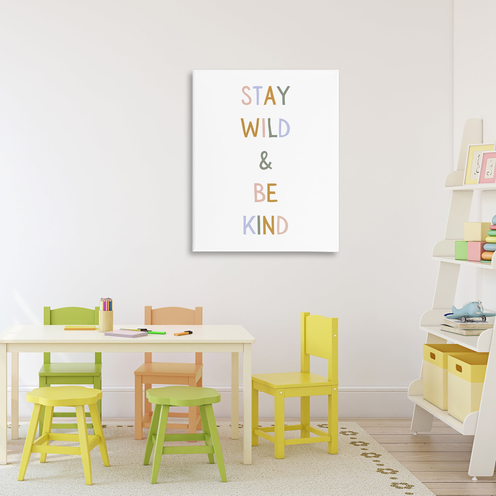 Stupell Industries Stay Wild Be Kind Canvas Wall Art, design by Katie Griggs