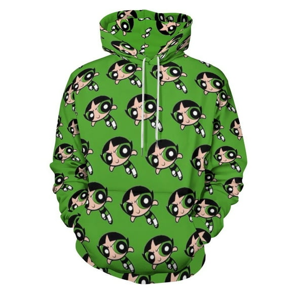 The Powerpuff Girls Unisex Sweatshirts Loose Pullover Sweater Hooded Hoodie 3D Printing Jacket Winter Fall Clothes S