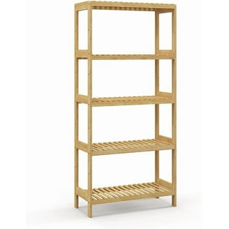 Organize It All Deluxe 4 Tier Bamboo Storage Shelf Unit - Walmart.com