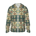 thumbnail image 2 of Uemuo Traditional Tribal Aztec1 Pattern Women's Full Zip UPF 50+ Sun Protection Hoodie Jacket Long Sleeve Sun Shirt Hiking Outdoor Performance with Pockets-Small, 2 of 9