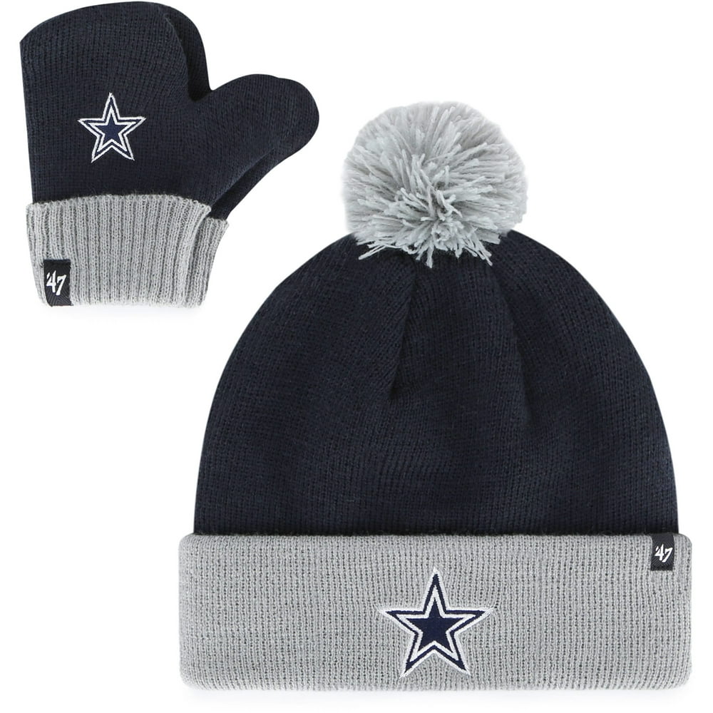 Dallas Cowboys '47 Toddler Bam Bam Cuffed Knit Hat with Pom & Mittens ...