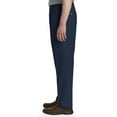thumbnail image 3 of Harbor Bay by DXL Men's Big and Tall  Men's Big and Tall Waist-Relaxer Pleated Twill Pants, New Navy, 54 Regular/30 Inseam 54 x 30, 3 of 6