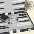 thumbnail image 6 of Sun Flair Backgammon Set Leatherette 11 inch, Folding Classic Board Game, Smart Tactics Premium Best Strategy, Tip Guide Enclosed, Black 135S-3, 6 of 6