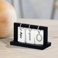 thumbnail image 6 of Wooden Perpetual Desk Calendar, Wood Desktop Perpetual Flip Calendar Desk Decor Calendar Reusable Vintage Desktop Calender for Office Desktop Home Decorative Ornaments, 1Pc(Yellow,1.5x0.8x0.9"), 6 of 9