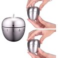 thumbnail image 3 of Temporizador de cocina Temporizador con forma de manzana Manual Mecánico Rotación Alarma Temporizador de cocina Acero inoxidable para cocinar Pastelería Deportes, 7,5*6,2 cm, 3 of 5