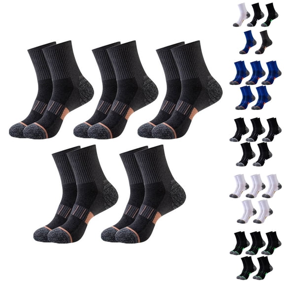 5 Pairs Mens Ankle Running Socks, VLOOCKLW Breathable Fast-Dry Running & Gym Workout Socks Low Cut Cushioned Athletic Sports Socks