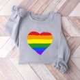 thumbnail image 2 of Goodeals Reduced,Sweatshirts for Women Color Block Graphic Pullover Tops Funny Heart Print Shirts Trendy Crewneck Fleece Sweatshirt(Gray,XXL), 2 of 4