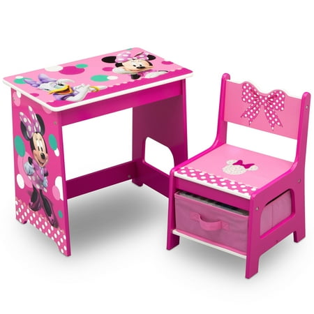 Disney Minnie Mouse Kids Wood Desk And Chair Set By Delta Children