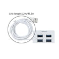 thumbnail image 2 of Divisor de transferencia de datos de sincronización de carga de alta velocidad del teléfono de la computadora de la tableta del concentrador USB externo de 4 puertos kenally EL2071-02B, 2 of 2