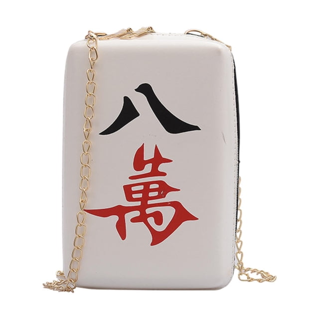 Bolso de hombro para mujer, novedoso, de piel sintética, con doble cremallera, bolso de mano de moda. Ocho personajes