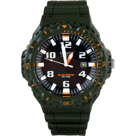Casio Mens Classic Diver-Look Solar Powered Analog Watch w/ Bi-Directional