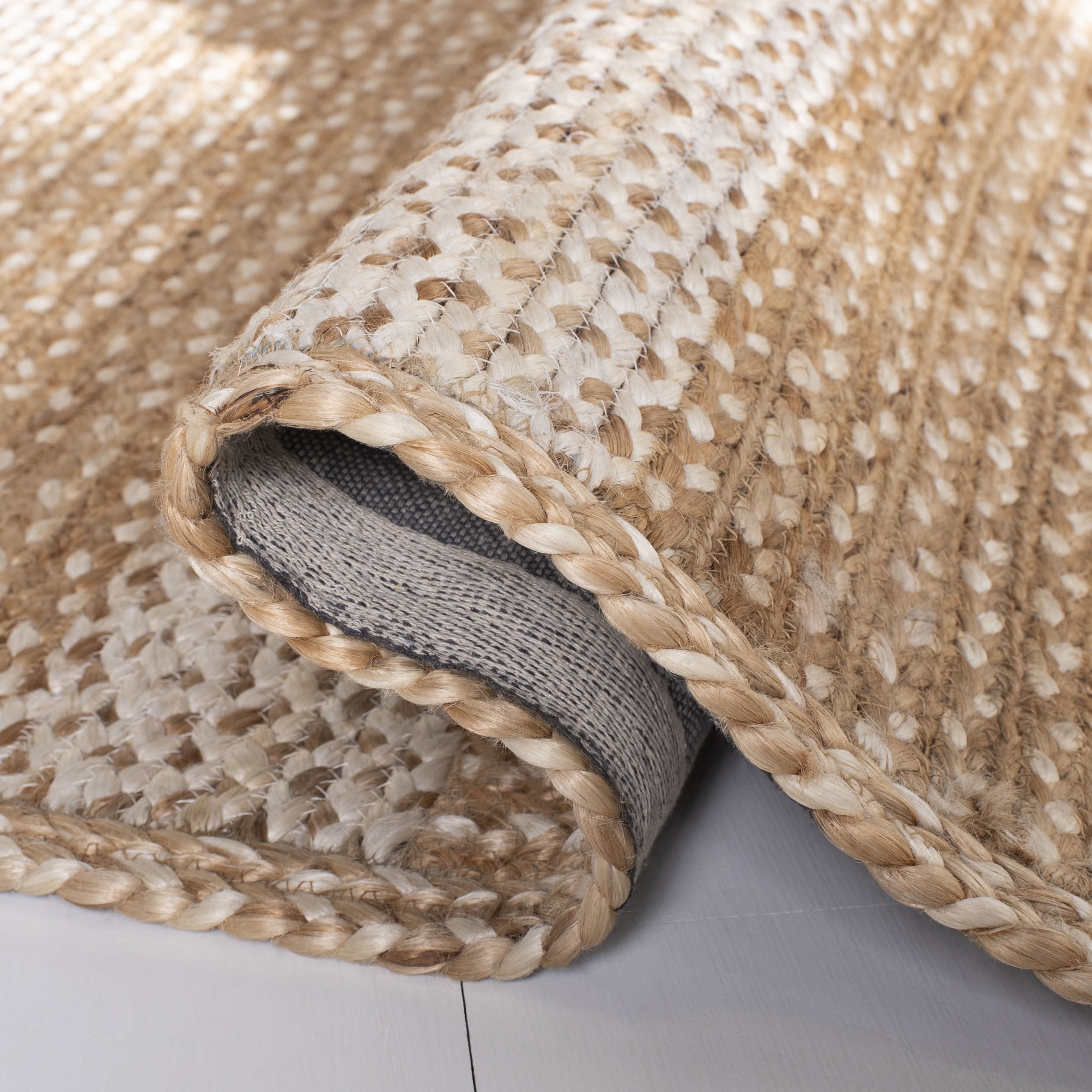 SAFAVIEH Natural Fiber Winton Striped Area Rug, Natural/Ivory, 4' x 6'