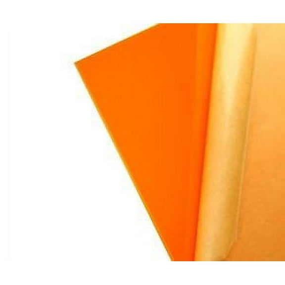 ONE- ORANGE ACRYLIC #2119- OPAQUE  PLASTIC SHEET    1/8" Thick     24" X 24" Nominal