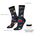 thumbnail image 4 of Hirioo Space Cartoon Pattern Adult Middle Tube Socks Breathable Sock Non-Pilling,Contrasting Color Design, 4 of 6