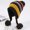 Black, variant on New Winter Knitted Hats Women Patchwork Pompon Balls Earflap Caps Ladies Warm Thick Winter Beanies Female Beanie Hat
