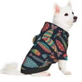 thumbnail image 2 of Goofa Colorful Fish Pattern Small Dog Sweater Hoodies Pet Grey Hooded Soft Fleece Sweatshirts with Pocket Fall Winter Puppy Cat Sweaters Warm Clothes-Large, 2 of 8