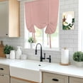 thumbnail image 5 of Pink Pure Color Balloon Curtains 63 Inch Length for Living Room/Bedroom, Aesthetics Contemporary Luxury Rod Pocket Privacy Door Curtains Decorative Tie Up Shade for Window 52"x63", 5 of 8