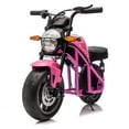 thumbnail image 3 of 24V 300W Kids Ride On Motorcycle for Boys & Girls, XL Electric Toy Muscle Bike w/ Top11.18 MPH, 14" EVA Tires, Twist-Grip Throttle, Dual Suspension, Music & LED Lights, Gift for Kids Ages 6+, Pink, 3 of 10