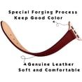 thumbnail image 3 of KOMI Slim Leather Bands Compatible with Apple Watch Band 38mm 40mm 41mm 42mm 44mm 45mm 49mm, Top Grain Leather Watch Thin Wristband for iWatch Ultra SE Series 9/8/7/6/5/4/3/2/1 Wine Red, 3 of 7