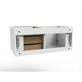 thumbnail image 4 of Castello USA Alpine 35" Wood Floating Vanity Base in White with Chrome Handles, 4 of 4