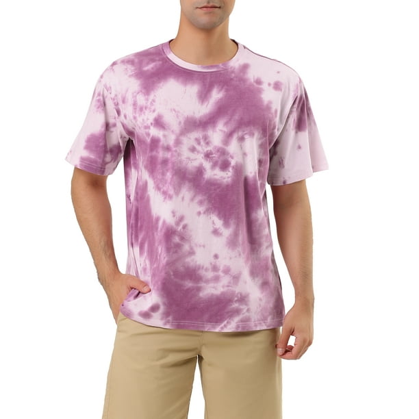 Camisetas de hombre INSPIRE CHIC para el Día del Padre, de manga corta, verano, camiseta tie dye, camisetas impresas hip hop, S púrpura