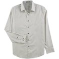 thumbnail image 1 of Tasso Elba Mens Printed Button Up Shirt, White, Large, 1 of 1