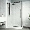 thumbnail image 2 of VIGO Elan E-Class 36 in. L x 48 in. W x 82 in. H Frameless Sliding Shower Enclosure Kit in Matte Black with Clear Glass, 2 of 11