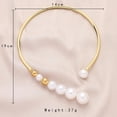 thumbnail image 4 of Collier de Perles Exagéré pour Femmes Simple Polyvalent Ouverture de Perles Dorées Collier Mode Clavicule Exquise Bijoux - TG-3, 4 of 6