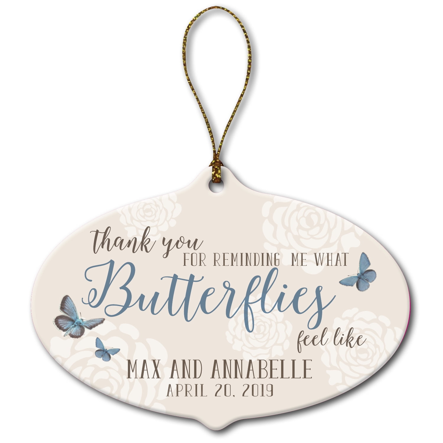 Personalized Feeling Butterflies Christmas Tree Ornament
